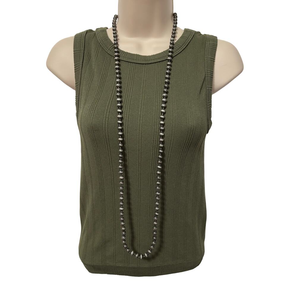 Plunder Women's Gray Beaded Long Necklace BOHO Staple Whimsigoth Timeless Basic